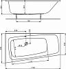 Асимметричная ванна KOLO Split XWA1671000 (левая)