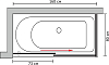Штора для ванной GuteWetter Slide Part GV-863B правая 160x80 см стекло бесцветное профиль хром