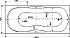 Акриловая ванна DIWO Ярославль 150x70 см, с ножками