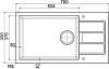 Кухонная мойка 78 см Franke Sirius SID 611-78/50 3,5" 114.0489.219, оникс