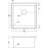 Кухонная мойка Domaci Солерно DMQ-1455.P алмаз серый