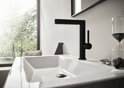 Смеситель для раковины Hansgrohe Finoris 76060670, матовый чёрный