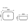 Раковина накладная Ceramica Nova Element CN5042 белый