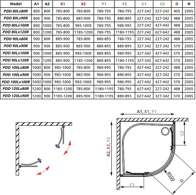 Боковая стенка Radaway Idea PDD 387140-01-01