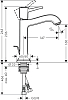 Смеситель для раковины Hansgrohe Metropol Classic 31302090, хром золото