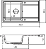 Кухонная мойка Florentina Липси 860 антрацит