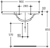 Раковина 90 см Ideal Standard Small+ T012501