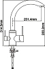 Смеситель для кухни Gappo G4399 со встроенным фильтром под питьевую воду