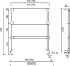 Полотенцесушитель электрический Margaroli Sole 542-4 BOX 5424704SANB, сатин