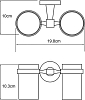 Подстаканник двойной Wasserkraft Isen 4028D