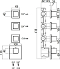 Термостат Bossini Cube 3 Outlets LP Z032205 для ванны с душем хром