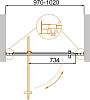 Душевая дверь в нишу Cezares MOLVENO-BA-1-100-P-C стекло punto