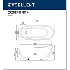 Акриловая ванна Excellent Comfort+ WAEX.CMP2.17WB белый, черный