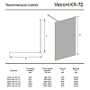 Душевая перегородка Veconi Korato KR72-80-01-C7, профиль хром, стекло прозрачное