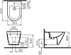 Комплект Биде подвесное VitrA S50 5324B003 + Система инсталляции для биде VitrA 780-5820 + Смеситель HansGrohe Focus E2 31920000 для биде + Сифон HansGrohe 55237000