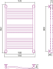 Полотенцесушитель водяной Сунержа Флюид+ 80x50