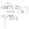 Смеситель для раковины Gattoni H2Omix 7003570NS серый