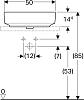 Раковина накладная 40x50 см Geberit VariForm 500.776.01.2 без отверстия перелива, белый