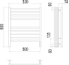 Полотенцесушитель электрический Terminus Сицилия П8 500x800 4670078527646