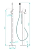 Смеситель для ванны с душем Bolu bl-2612 хром