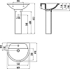 Пьедестал для раковины Creavit Selin SL250