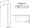 Шторка для ванной Radaway Torrenta PNJ 80 прозрачное стекло R