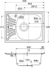 Кухонная мойка Iddis Focus FOC56MRi77, хром матовый