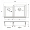 Кухонная мойка Rivelato Axel X-90D черный черный