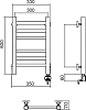 Полотенцесушитель электрический Aquanerzh Прямой групповой R 60x30