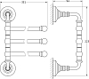 Полотенцедержатель 3SC Stilmar STI 011 хром