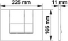 Кнопка смыва Berges Wasserhaus Novum 040042 хром матовый