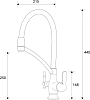 Смеситель Zorg Sanitary ZR 346-8 YF для кухонной мойки