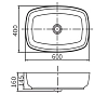 Раковина накладная Arrow AP41024D белый