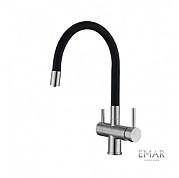 Смеситель для кухни Emar Best ЕС - 3015 satin серый
