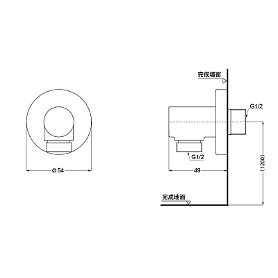 Подключение для душевого шланга Toto Showers TBW01014R хром