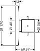 Термостат для душа Axor Starck 10715950, латунь
