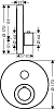 Термостат для душа Axor ShowerSelect 36722800, сталь