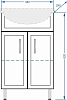 Тумба под раковину Stella Polar Концепт 50 SP-00000039, белый