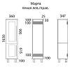 Шкаф - пенал Misty Марта П-Мрт05035-011П белый