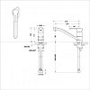 Смеситель для кухни Bravat Stream-D F737163BM-1, черный