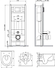 Инсталляция с подвесным унитазом Damixa Scandinavian Pure DX36.IS10151.1701 с сиденьем микролифт и клавишей смыва хром