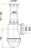 Сифон для мойки AlcaPlast A443 с накидной гайкой 6/4