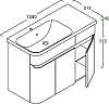 Тумба для комплекта Berloni Bagno Joy JY BT16TM SX 100