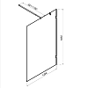 Душевая перегородка Am.Pm X-Joy W94UWI-120-F1-BTE стекло прозрачное, профиль черный