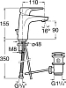 Тумба с раковиной Roca The Gap 60 ZRU9307578 + смеситель, белый глянец