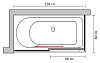Штора для ванной GuteWetter Slide Part GV-863A левая 150x80 см стекло бесцветное профиль хром