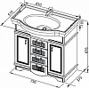 Тумба с раковиной Aquanet Луис 80 00212648 белый/золото