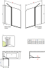 Шторка для ванной 110 см Radaway Eos II PND 206211-01R стекло прозрачное