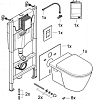 Инсталляция с унитазом и клавишей с сиденьем микролифт Grohe Solido 39127000