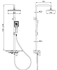 Душевая стойка beWash BV0MMSS6150 со смесителем, хром